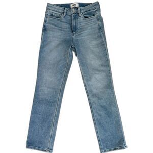 PAIGE Cindy High Rise Ankle Straight Leg Stretch Jeans 27